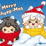 Merry Sheep-Mas Postkarte